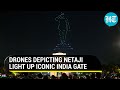 250 drones dazzle the skies at India gate; Netaji legacy honoured I Watch