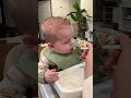 ryker first time eating food baby babyboy firstfoods firstfood cutebaby cute sweet ￼