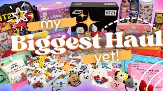 My Biggest Haul Yet! BT21 Merch for Me! #trending #bts #kpop