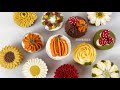 Fall/Autumn Cupcake Decorating Ideas: how to decorate cupcakes with buttercream for Fall celebration