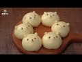 [강추] 커스터드 호빵, 찐빵  반죽도 너무 쉽고, 사먹는 그맛  동글동들 예쁘게 찌는 방법   Steamed Custard Buns