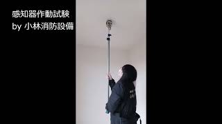 甲種4類消防設備士 小林優子による感知器作動試験①  automatic fire alarm equipment ～小林消防設備　福岡県豊前市　全類消防設備士　第二種電気工事士　経営学修士～