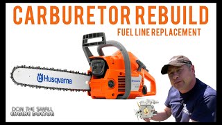 Husqvarna 136 Chainsaw Carburetor Rebuild & Fuel Line Repair - Video