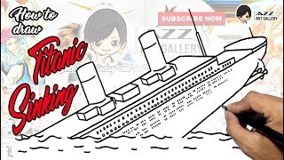 How to draw Titanic Sinking