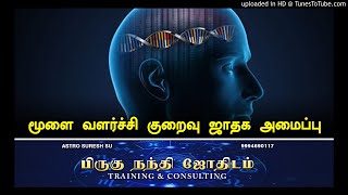 மூளை வளர்ச்சி குறைவு ஜாதக அமைப்பு | Gajendran Astro Services | Astrology Class | 9994690117