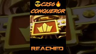 Finally Reached C2S6 CONQUEROR 😀🔥 #pubg #shorts #short #reels  #conqueror #status  #c2s6conqueror