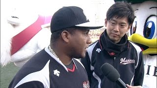 【プロ野球パ】逆転となる今季初HRを放ったデスパイネのヒーローインタビュー 2015/04/25 E-M