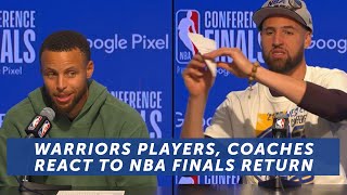 Steph Curry, Klay Thompson, Warriors react to win over Mavericks, NBA Finals return | NBC Sports BA