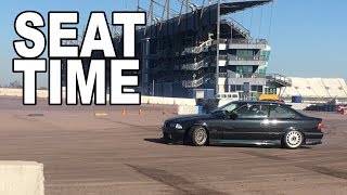 BMW E36 Raw Drifting - Rockingham Speedway Seat Time