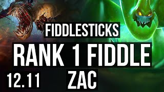 FIDDLE vs ZAC (JNG) | Rank 1 Fiddle, 6/1/12, 3.0M mastery | TR Challenger | 12.11