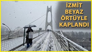 İzmit’te Yoğun Kar Yağışı