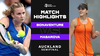 Ysaline Bonaventure vs. Rebeka Masarova | 2023 Auckland Semifinal | WTA Match Highlights