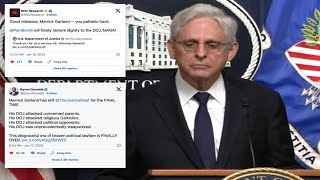 Outgoing AG Merrick Garland roasted after video of him leaving DOJ goes viral