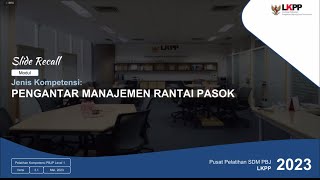 Kompetensi Pengantar Manajemen Rantai Pasok