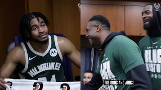Cam Thomas has Bucks locker room laughing saying "I get buckets" after 34pts in 2nd game 😂