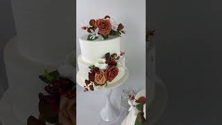 Rinlong 3Pcs Rose \u0026 Berries Terracotta Cake Flowers Set #caketoppers