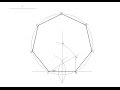 How to draw a regular heptagon knowing the length of one side