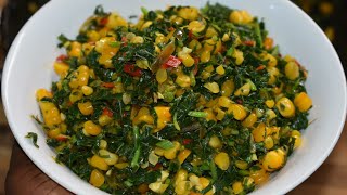 CORN AND VEGETABLES. CORN RECIPES. HEALTHY NIGERIAN FOOD.