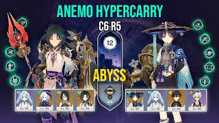 Spiral Abyss 4.5 C6 Xiao \u0026 C6 Wanderer Anemo Hypercarry Team | Genshin Impact