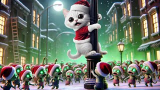 Christmas Kitten😺🎅 and Apocalypse Zombie Cat👾. | Sad Ai Cat Story  #sadaicatstory #minions #aicat