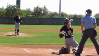 RHP Carson Fulmer, warming up, Instructs 9-25-2015