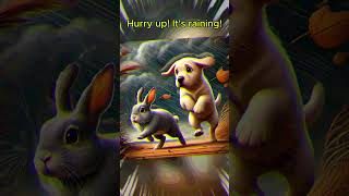 The Adventures of the Little Rabbit and the Puppy.#ai #funny # dog#cute