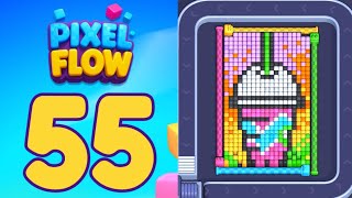 Pixel Flow Level 55 Solution
