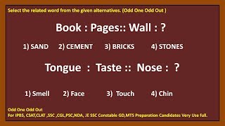 odd one out english questions / odd one out reasoning in english / ssc odd one out