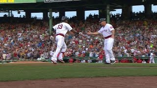 SF@BOS: Ramirez rips homer, Ross uses hat for catch