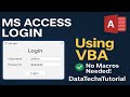 MS Access Login Form Using VBA | Simple Step-by-Step Tutorial for Beginners