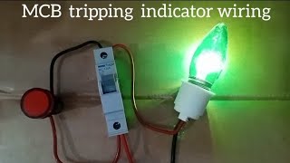 mcb tripping indicator wiring connection