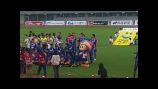 2013.7.27 ヴィヴィくん　試合前のお仕事