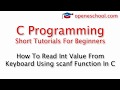 C Programming Basics - How To Read Int Value From Keyboard Using scanf Function In C