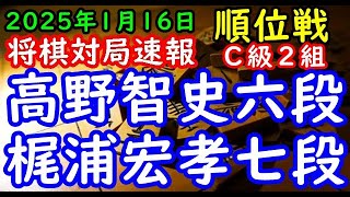 将棋対局速報▲高野智史六段（５勝２敗）－△梶浦宏孝七段（６勝１敗）第83期順位戦Ｃ級２組８回戦[角換わり腰掛け銀]（主催：朝日新聞社・毎日新聞社・日本将棋連盟）