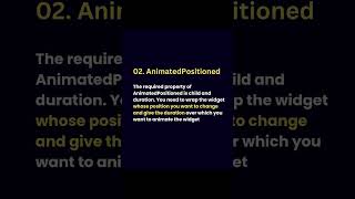 Awesome Widgets For FLutter Animation ✨#flutter #fluttertutorial #dart #devcode #fluttertip #shorts