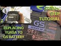 Steps by Step Tutorial on Replacing Battery YUASA TO GS Battery / YAMAHA R-15