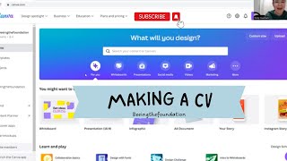 Creating a CV on CANVA || Student teacher