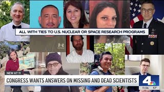 Congress seeks answers on missing and dead scientists