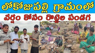 వర్షం కోసం బొమ్మలకు పెళ్లి చేసి రొట్టెల పండగ నిర్వహించిన లోకోజుపల్లి గ్రామస్తులు#lkp#rain#