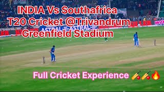 India Vs Southafrica @ Greenfield Stadium Trivandrum 🏏 Full Cricket Experience 🔥#cricket #kingkohli