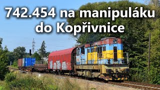 Vláčkaři jsou u toho | 742 454-2 na manipulačním vlaku do Kopřivnice (15. 9. 2020)