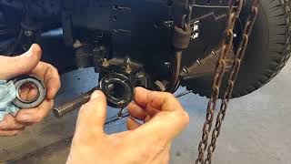 Axle seal replacement on a plastic automatic transmission