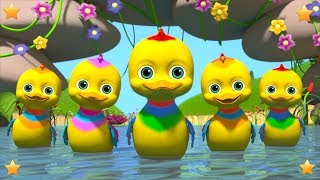 Five Little Ducks | Nursery Rhymes and Baby Songs | Kindergarten Cartoons | Little Treehouse