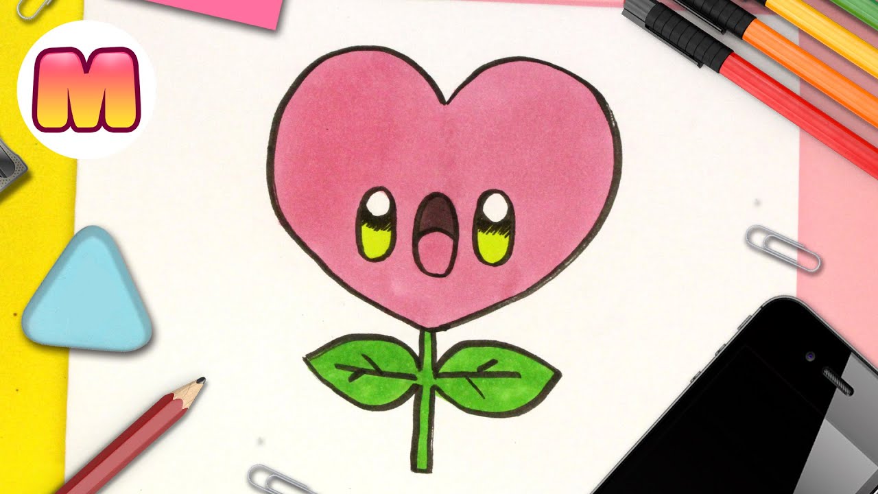 Como Dibujar Flores Kawaii Facil Para Nios Dibujos Como Dibujar Una