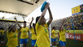 BASTIDORES DA SELEÇÃO FEMININA: câmera da CBFTV mostra detalhes de Brasil 2 x 1 Canadá