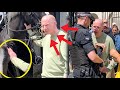 HE DID THIS!! Man DELIBERATELY PROVOKES The Horse and Guard, Armed Officer INTERVENE!!