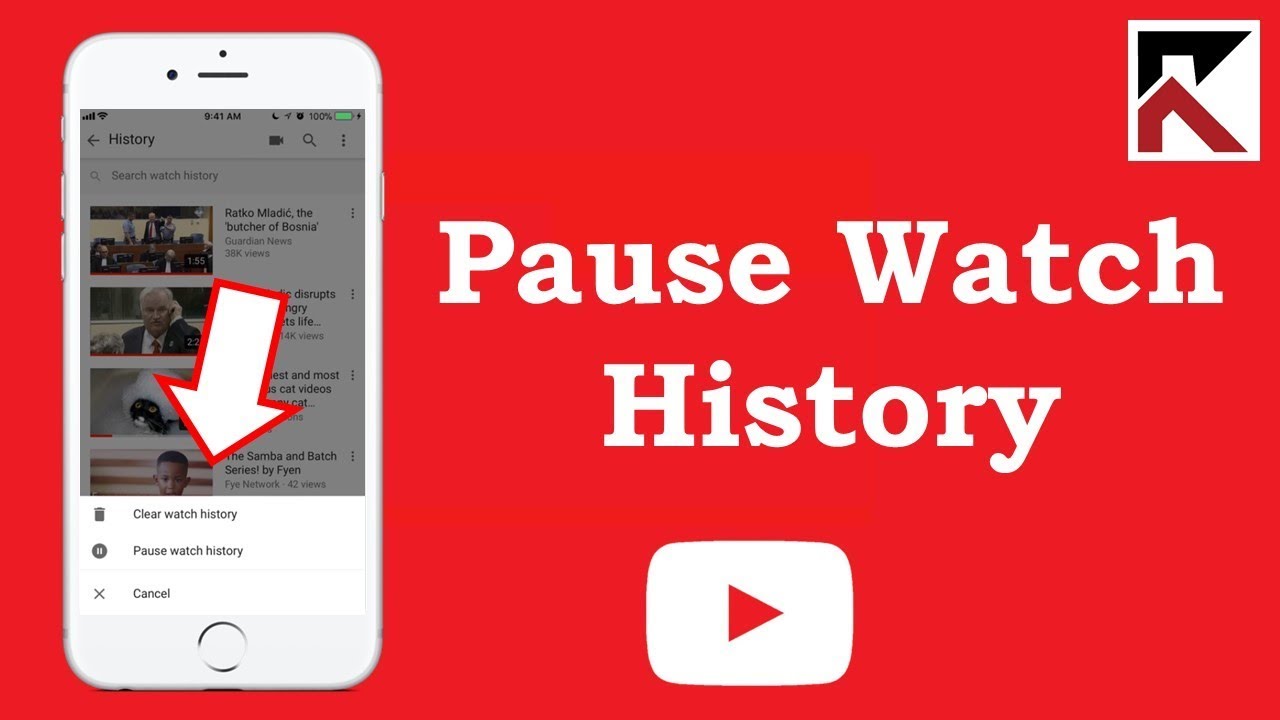 How To Pause Watch History YouTube IPhone - YouTube