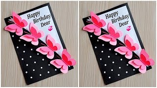 Beautiful handmade Birthday card / Easy and Beast Birthday card making / DIY Birthday card