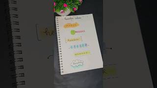 Try these cute header ideas for notes📚❤📒#shorts #trendingshorts #headerideas #youtubeshorts