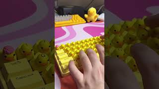 Duckie Keyboard, Quack Attack! Duck keycaps ，Cute keyboard ，Typing，Satisfying video